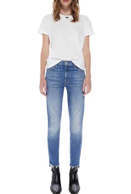 Mid Rise Dazzler Ankle Step Fray Jeans In Something To Remember