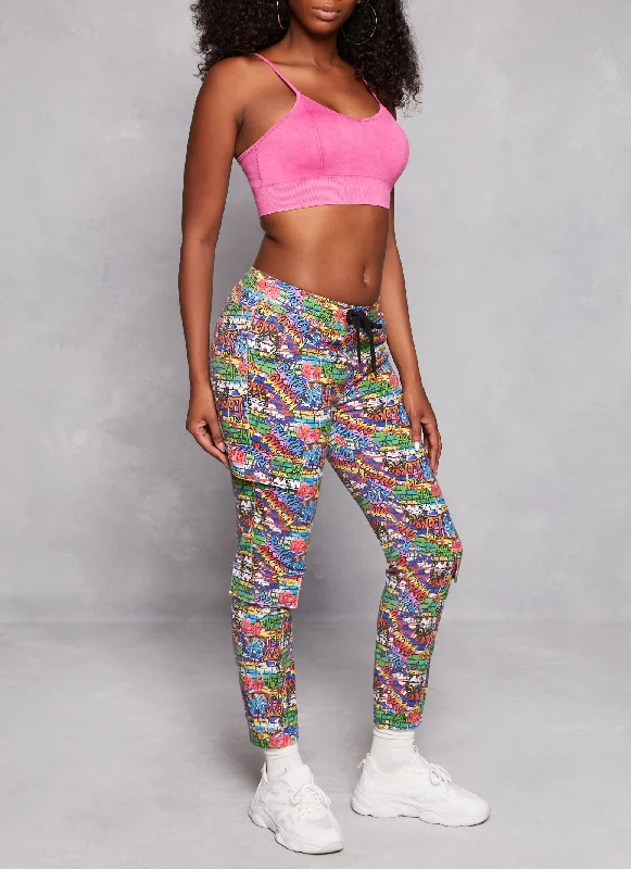 Graffiti Print Cargo Joggers