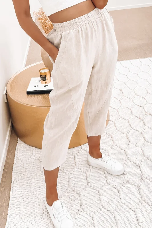 Hazel Linen Pant Beige