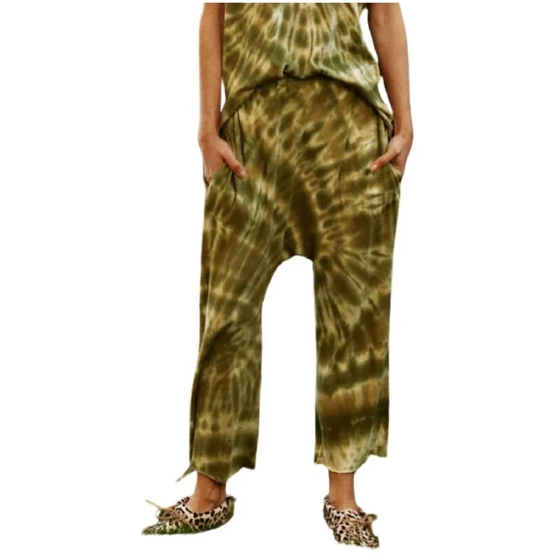 Jersey Tie Dye Sweatpant In Army