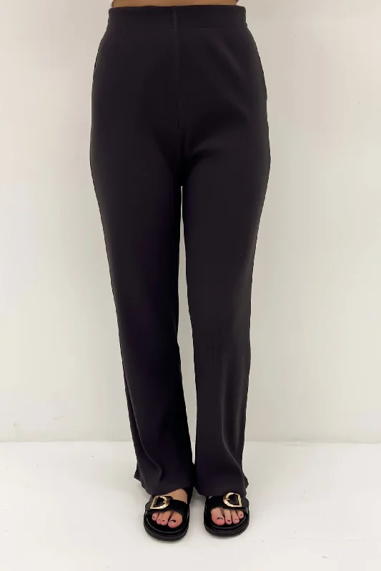 Lounge Rib Pant Black