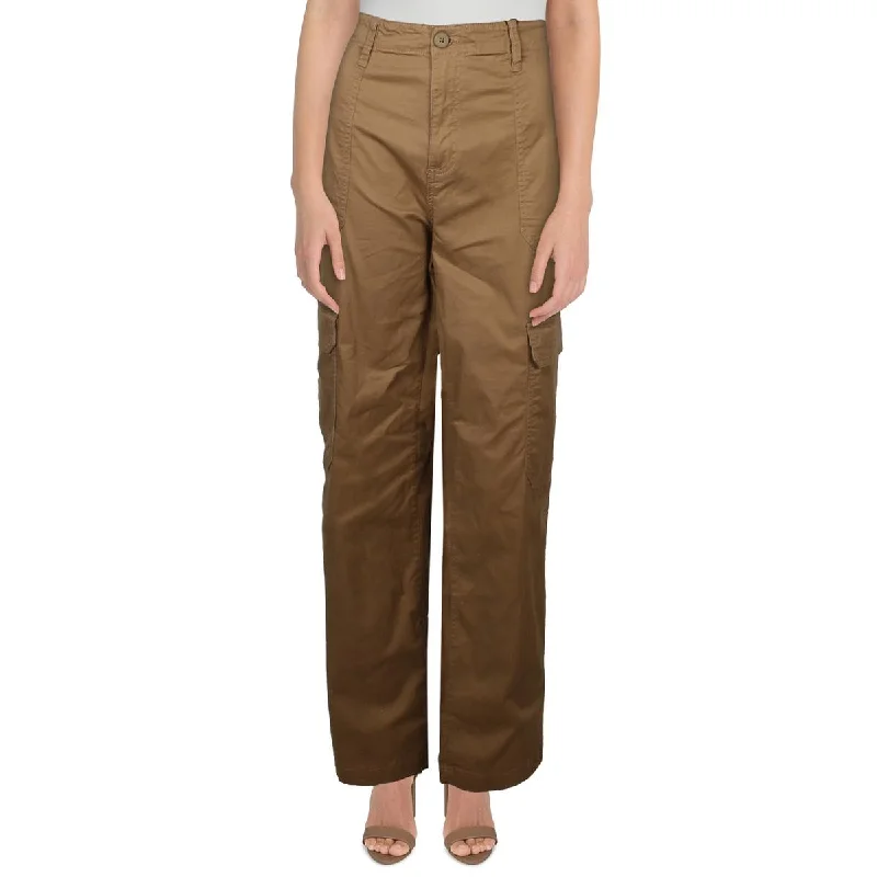 Sanctuary Womens Janice High Rise Wide Leg Cargo Pants