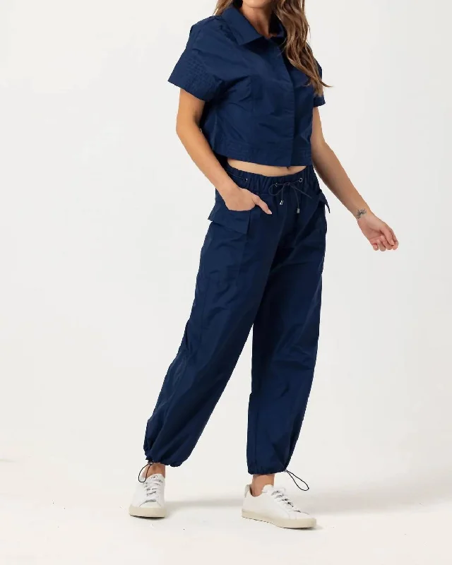 Slate Cargo Pants In Navy