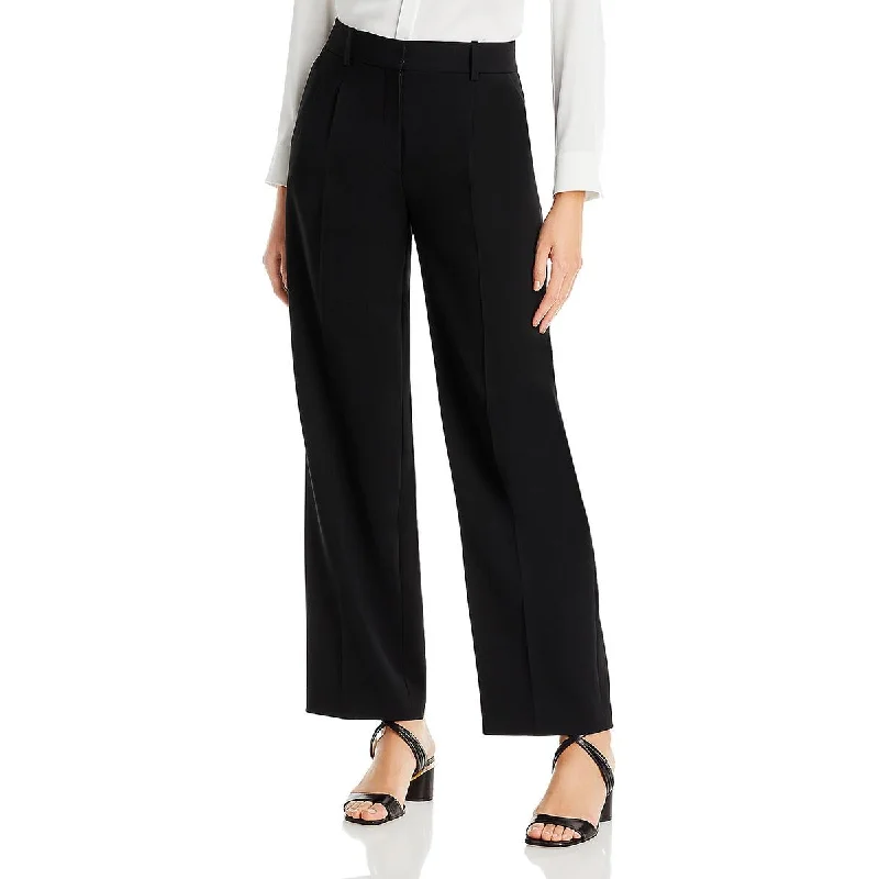 Theory Womens Crepe Double Pleated Dress Pants