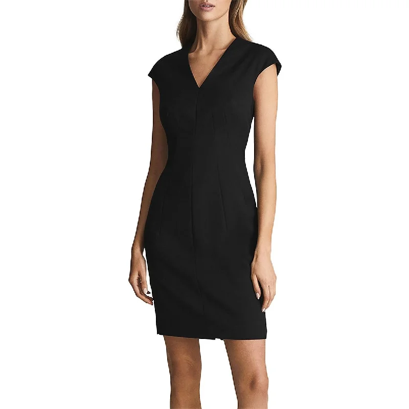 Reiss Womens Cap Sleeve Knee Midi Dress