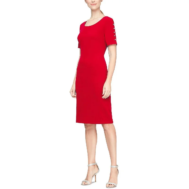 SLNY Womens Knee-Length Sheath Dress