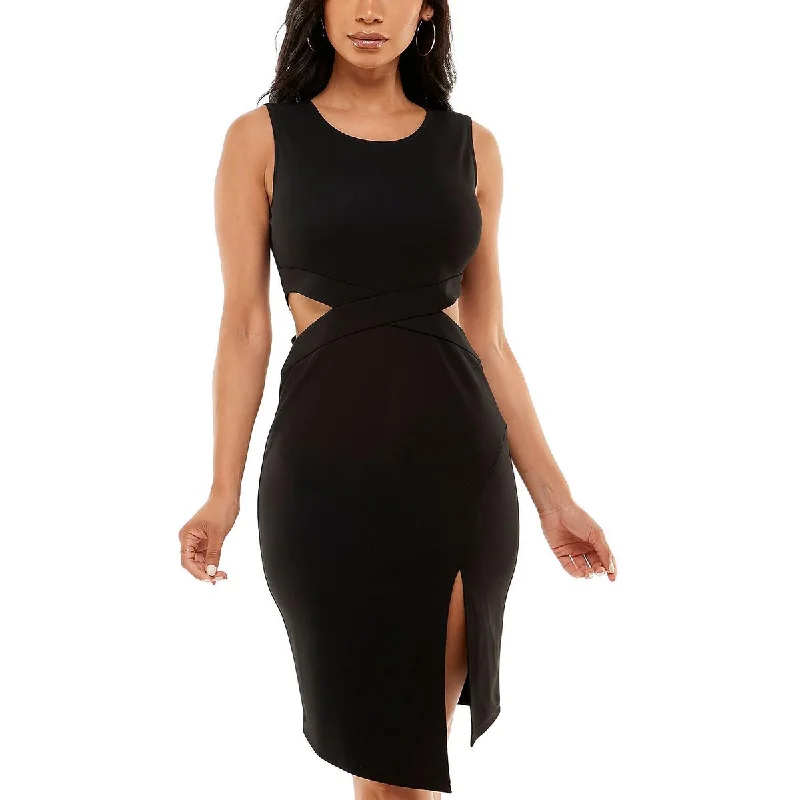 Speechless Womens Juniors Cut-Out Knee Length Sheath Dress