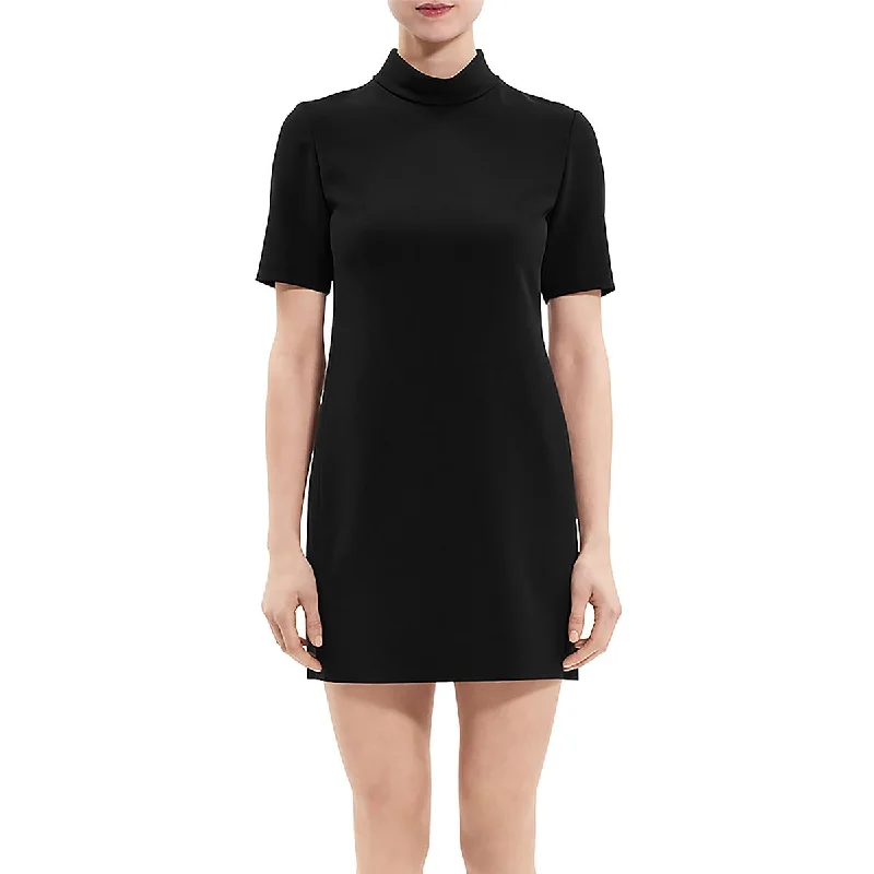 Theory Womens Crepe Short Sleeve Mini Dress