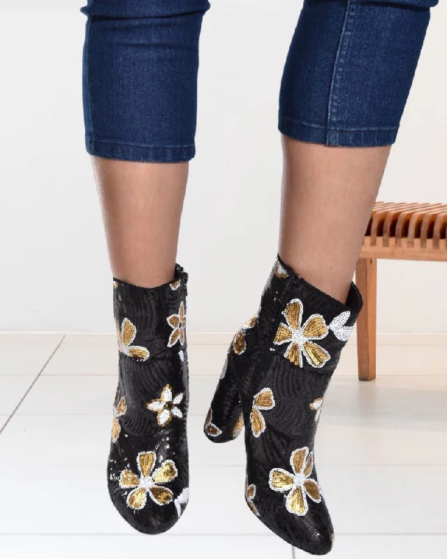 Black and Gold Froita Boots