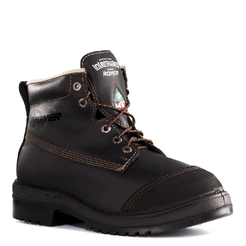 Royer 2251xpj Unisex 6" Internal Metatarsal Steel Toe Work Boot - Black