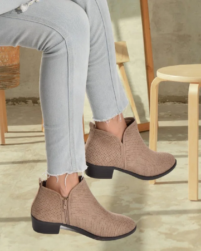 Issey Taupe Ankle Boots