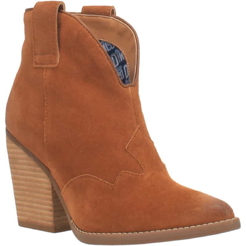 Online Exclusive | Dingo | Flannie Suede Leather Cowboy Bootie in Whiskey Brown **PREORDER