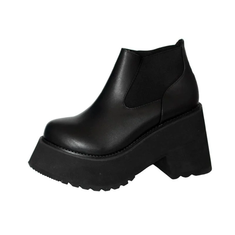 Women's Gothic Punk Platform Ankle Chelsea Boots